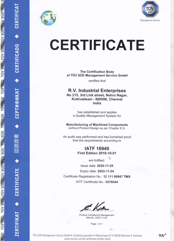 Certificate